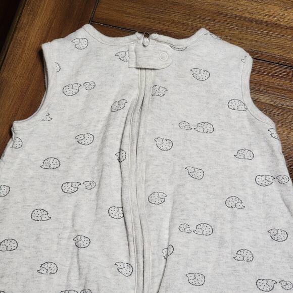 Set of 2 Infant Zipper Nap Sacks: Sage Green & Hedgehogs - Size Medium - Picture 2 of 5